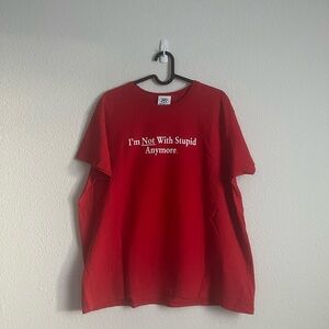 Red Graphic I’m Not With Stupid Anymore. Men's T-Shirt